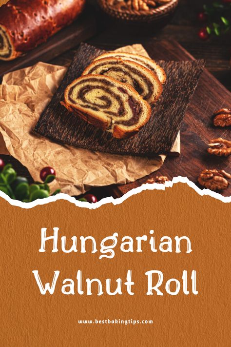 Ready for a delicious and unique recipe? Try this Hungarian Walnut Roll (Beigli)! A popular Christmas pastry in Hungary, it's filled with brown sugar, cinnamon, walnuts, and apples. Yum! 😋🎄 #HungarianCuisine #ChristmasBaking #Beigli #FestiveTreats #BakingLove Cinnamon Roll Bites Recipe, Walnut Roll, Christmas Pastry, Traditional Christmas Desserts, Christmas Pastries, Hungarian Cuisine, Christmas Shortbread, Unique Recipe, Homemade Pastries