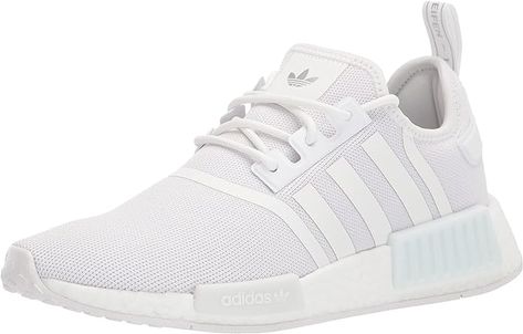 Amazon.com | adidas Women's NMD R1 Shoes | Road Running Adidas Trendy Shoes, All White Adidas Shoes, Trendy Shoes Women, Adidas Nmd White, All White Adidas, White Nmd, Adidas Nmd R1 White, White Adidas Shoes, Womens Nmd R1