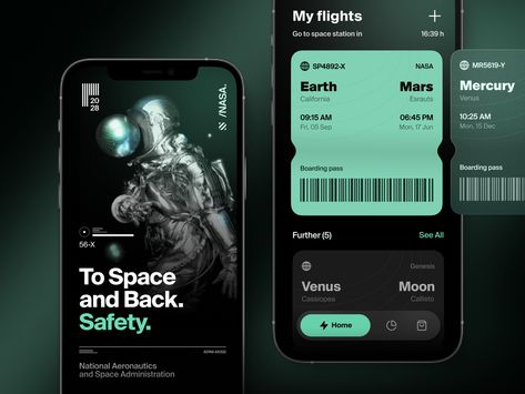 Music App Design, Event App, Ui Ux 디자인, App Design Layout, Card Ui, Space Tourism, App Concept, Mobile App Design Inspiration, App Interface Design