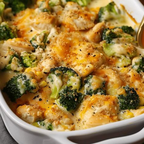 Broccoli Divan, Broccoli Chicken Divan, Chicken Broccoli Divan, Simple Spinach Salad, Garlic Chicken Stir Fry, Chicken Divan, Broccoli Bake, Broccoli Chicken, Cheesy Sauce