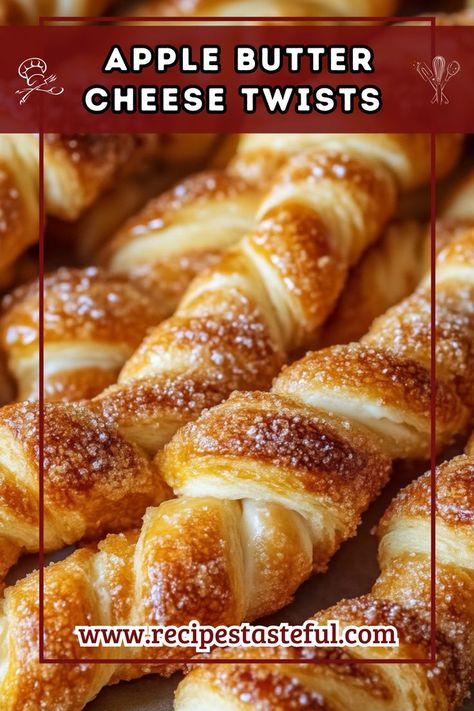 Delightfully flaky and cheesy, these Apple Butter Cheese Twists are the perfect savory snack or appetizer. Combining sharp cheddar and parmesan cheese with sweet apple butter, they’re sure to be a hit at any gathering! Apple Butter Cheese Twists, Apple Butter Ideas, Apple Butter Appetizer, Pillsbury Biscuit Recipes, Cheese Twists, Pillsbury Biscuits, Cheese Puff Pastry, Butter Cheese, Apple Filling