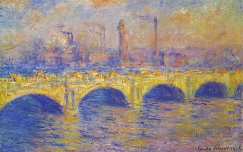 Claude Monet - Waterloo Bridge, Sunlight Effect Sunlight Effect, Waterloo Bridge, Pittsburgh Pennsylvania, Canvas Signs, Soft Duvet Covers, Water Lilies, Claude Monet, Premium Design, Museum Of Art