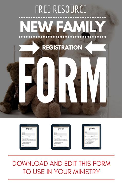 This is a copy of the form that families fill out to register their kids in children’s ministry. Download and edit this form to use in your ministry. Kids Ministry Check In, Childrens Ministry Director, Student Information Form, Church Leadership, Family Ministry, Student Ministry, Blogger Website, Youth Pastor, Kids Ministry