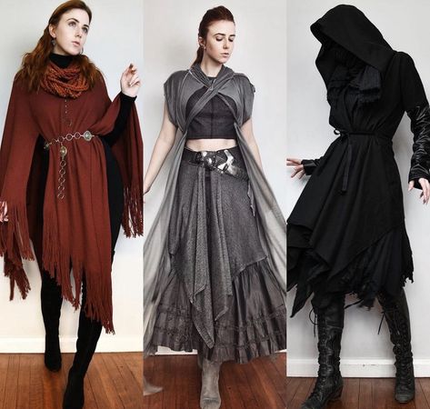 Edgy Fantasy Outfit, Medieval Woman Outfit, Fantasy Bounding, Casual Fantasy Outfit, Fantasy Witch Outfit, Modern Fantasy Clothing, Fantasy Inspired Outfits, Ren Faire Witch, Casual Fantasy Clothing