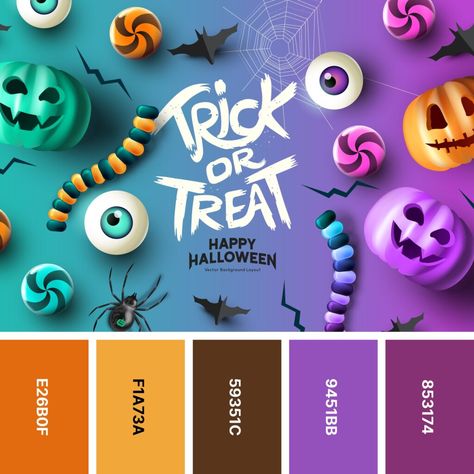 Fall Themed Color Palette, Modern Halloween Color Palette, Halloween Color Palette Hex Code, Beetlejuice Color Palette, Halloween Colour Palette, Spooky Color Palette, Crochet Color Palette, Halloween Color Scheme, Trending Color Palettes