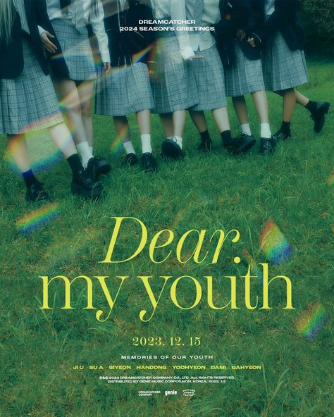 Photo Poster Design, Bookmark Holder, Teaser Poster, Dreamcatcher Wallpaper, Word Fonts, My Youth, Photo Stickers, Photoshoot Concept, Kpop Posters