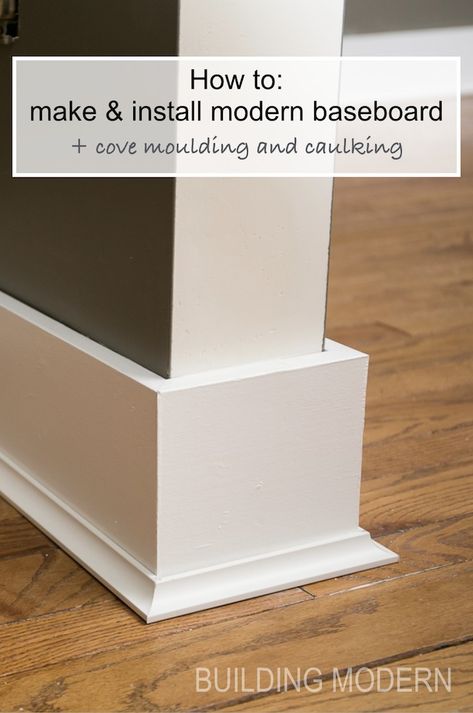 Instead of quarter round: cove moulding Cove Moulding, Modern Baseboards, Farmhouse Trim, Baseboard Styles, Baseboard Trim, House Trim, Home Remodeling Diy, Diy Remodel, Home Repairs