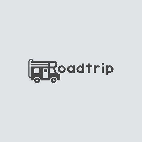 Road Trip Logo, Camper Logo Design, Caravan Logo, Trip Logo, Camper Logo, Trailer Logo, Pet Logo, Logo Design Collection, Logo Minimal