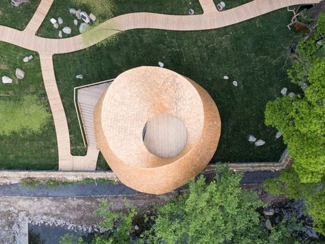 Treewow by Monoarchi Home On Stilts, Chinese Mountains, Circular Buildings, Roof Architecture, Building Roof, Ancient Tree, Bamboo Forest, Chinese Architecture, Village Houses