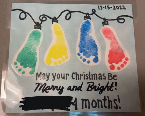 Christmas Footprint Crafts, Baby Footprint Crafts, Baby Christmas Crafts, Baby Art Crafts, Day After Thanksgiving, December Crafts, Christmas Art Projects, Baby Art Projects, Footprint Crafts