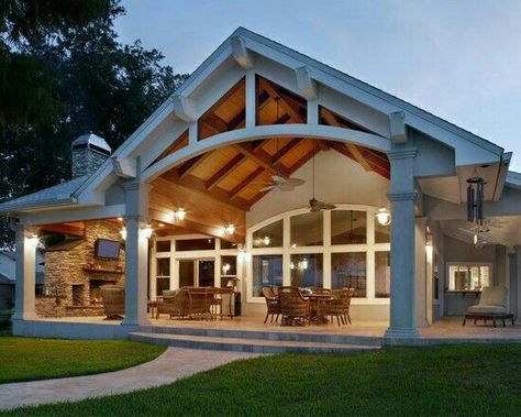 Barndominium Designs, Covered Patio Design, Small Barndominium, Metal Bender, Shop Barndominium, Shelter Design, Casa Country, Patio Roof, House With Porch