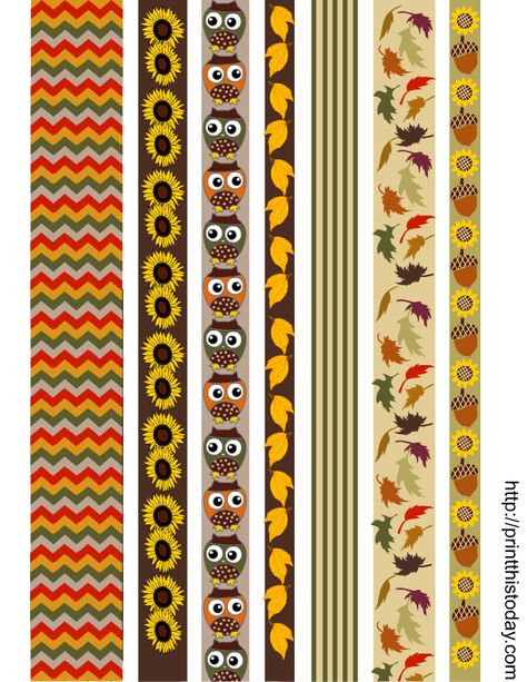 Free printable fall themed washi tapes Washi Printable, Washi Tape Png, Paper Beads Template, Planner Themes, Digital Paper Free, Washi Tape Crafts, Washi Tape Planner, Washi Tape Diy, Planner Obsessed