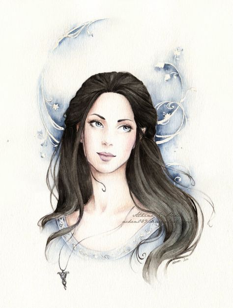 Arwen Evenstar by Achen089 on deviantART Arwen Evenstar, Arwen Undomiel, John Howe, Middle Earth Art, Tolkien Art, Lotr Art, The Silmarillion, Jrr Tolkien, J R R Tolkien