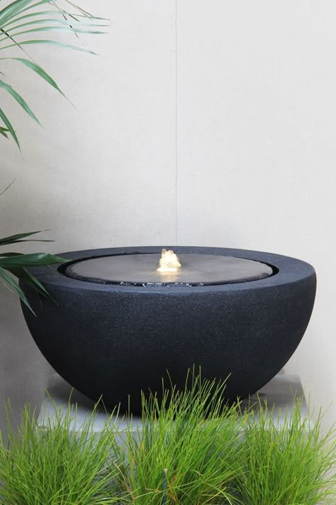 Patio Water Feature, Modern Water Feature, Modern Fountain, Outdoor Water Features, Small Water Features, Backyard Water Feature, Small Fountains, Pots And Planters, Water Features In The Garden