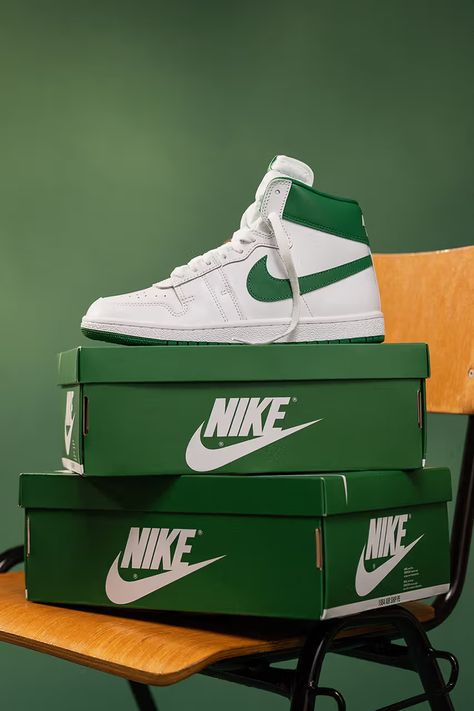 Nike Air Ship, Air Ship, Nike Essentials, Shoes Fashion Photography, Shoes Photography, Green Sneakers, Shoe Inspo, Pine Green, Basketball Sneakers