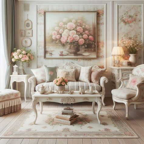 Shabby Chic Living Room Shabby Chic Living Room Ideas, Shabby Chic Fireplace, Shabi Chic, Chic Living Room Ideas, Chic Living Room Furniture, Sala Vintage, Fancy Living Rooms, Classic Furniture Living Room, Distressed Wood Furniture