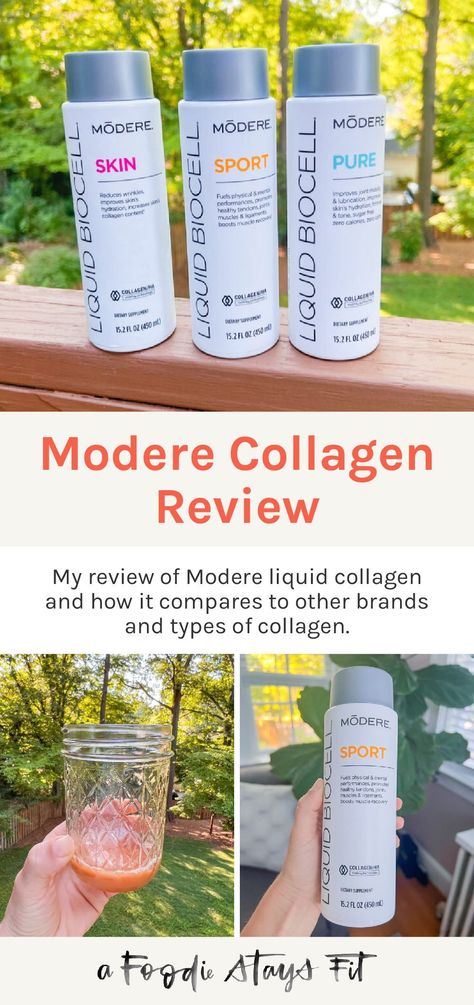 When I learned about Modere and the fact that it’s a liquid, I was intrigued because a liquid form is so convenient. My review of Modere liquid collagen and how it compares to other brands and types of collagen. In this post I’m going to share how Modere Collagen is different from other collagen on the market, what ingredients it uses, the benefits they claim and the ones I’ve noticed, and my honest thoughts since trying it for a few months. Liquid Collagen Before And After, Liquid Collagen, Taking Collagen, Modere Collagen, Health Benefits Of Collagen, Noni Fruit, Collagen Drink, Skin Collagen, Collagen Benefits