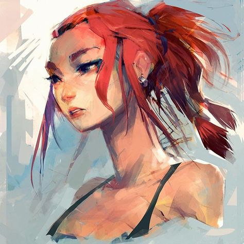 Messy head. tried to experiment a little #digitalpainting #girl #redhead 27/100 Messy Art, Arte Sketchbook, Painting Style, Fallout, Portrait Art, Character Illustration, Cool Drawings, Art Sketches, Amazing Art