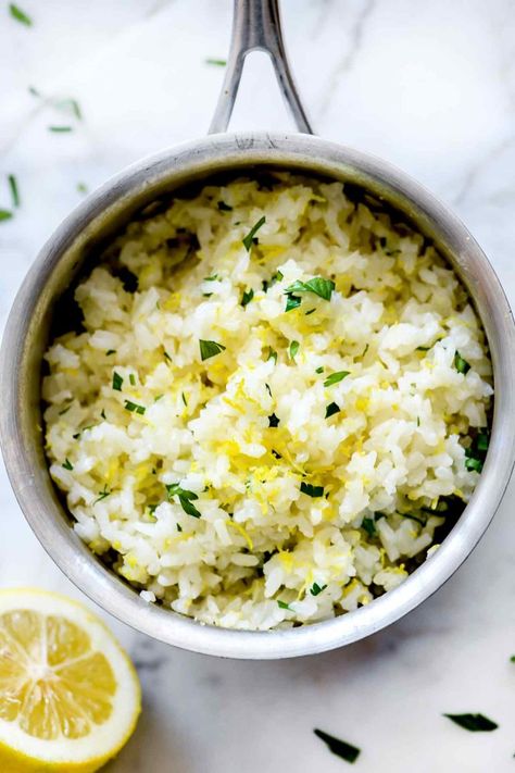 Easy White Rice, Easy Lemon Rice, White Rice Dishes, Lemon Rice Recipe, Rice Lemon, Greek Lemon Rice Soup, Lemon Rice Soup, Greek Lemon Rice, White Rice Recipes