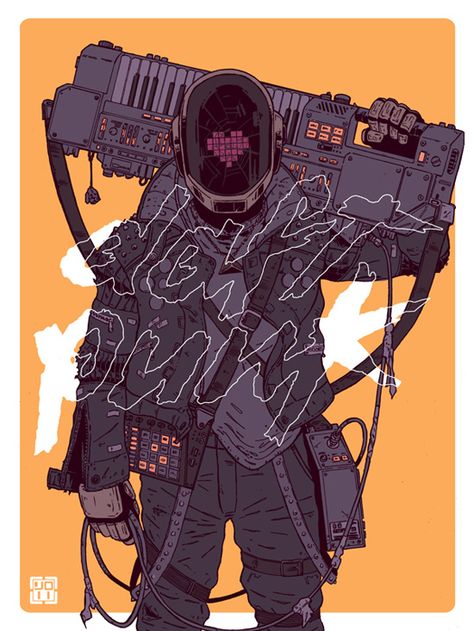 Daft Punk Tribute by Laurie Greasley for Gauntlet Gallery Art Punk, Arte Punk, Draw Ideas, New Retro Wave, Arte Robot, Punk Art, Cyberpunk Aesthetic, Arte Cyberpunk, Punk Inspiration