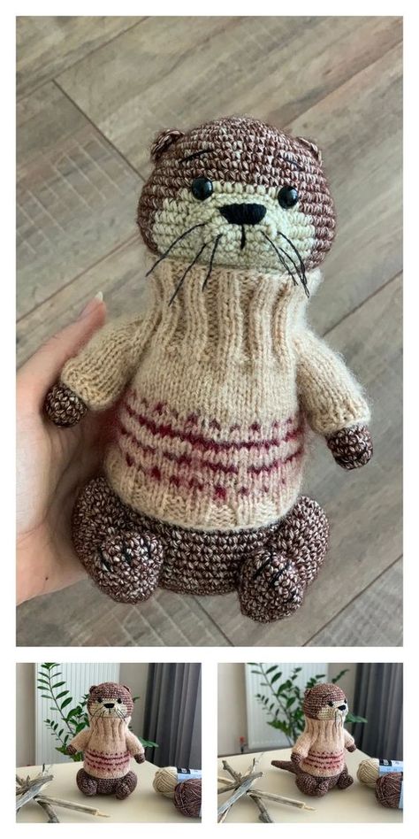 Amigurumi Cute Otter Free Pattern 21 Pattern Free Amigurumi, Cute Otter, Bonnet Crochet, Haken Baby, Crochet Amigurumi Free, Free Amigurumi Patterns, Crochet Animal Patterns, Crochet Diy, Diy Crochet Projects