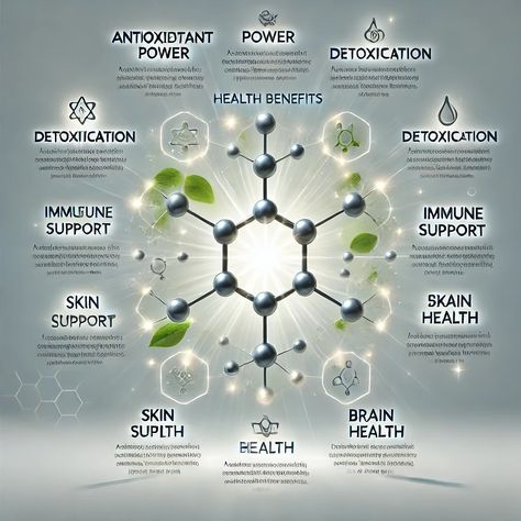 The Incredible Health Benefits of Glutathione: The Body’s Master Antioxidant Glutathione, often called the “master antioxidant,” plays a vital role in keeping your body healthy and functioning at its best. Found naturally in every cell of the body, it is a powerful molecule made up of three amino acids—glutamine, cysteine, and glycine. Here’s why it deserves the spotlight: 1. Powerful Antioxidant Protection: Glutathione helps neutralize harmful free radicals that can damage cells and contri... Benefits Of Glutathione, Free Radicals, Amino Acids, The Master, Health Benefits, The Body, Benefits, The Incredibles, Health