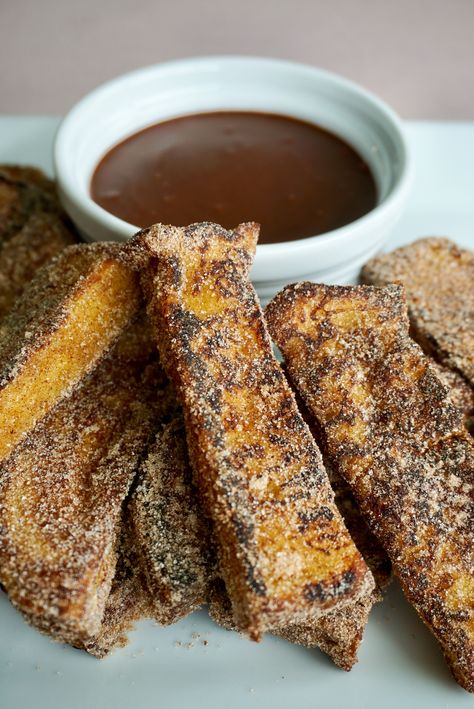 Maple Dipping Sauce, Churro French Toast Sticks, Churro French Toast, French Toast Sticks, Brioche Bread, Dream Food, Pure Vanilla, Spice Mix, Spice Mixes