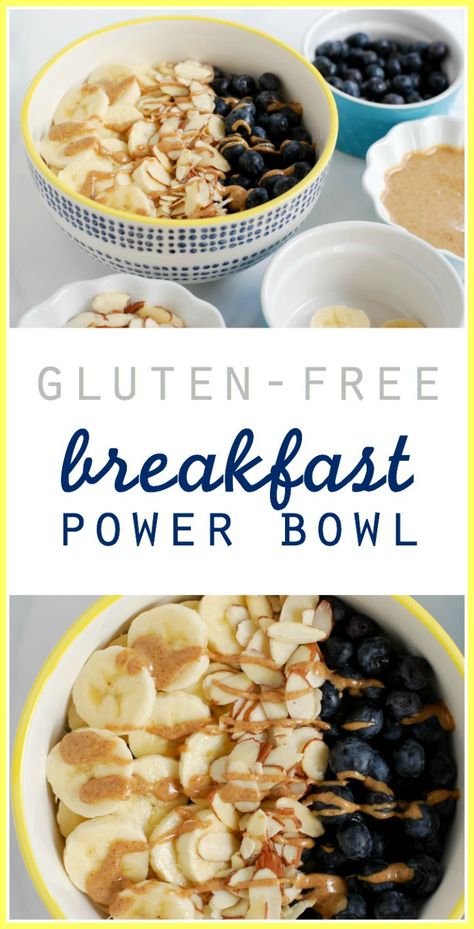 gluten-free breakfast power bowl via simplyhappenstance.com Breakfast Power Bowl, Fruit Bowl Ideas, Fruit Breakfast Ideas, Snacks Diy, Healthy Breakfast Bowl, Gf Breakfast, Power Bowl, Bowl Ideas, Gluten Free Breakfast