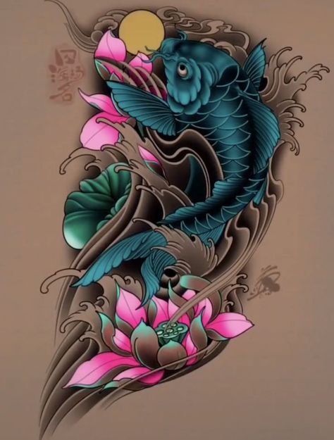 Half Sleeve Tattoos For Women, Pez Koi Tattoo, Dragon Koi Tattoo Design, Koi Dragon Tattoo, Tato Maori, Japanese Koi Fish Tattoo, Koi Tattoo Sleeve, Koi Dragon, Tattoo Japanese Style