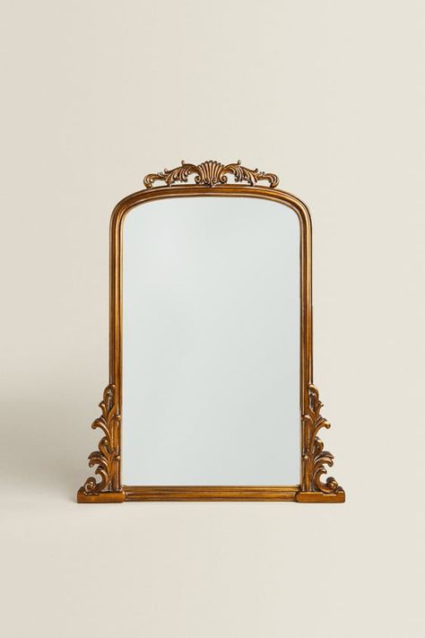 GOLDEN WOODEN MIRROR - Golden | ZARA United States