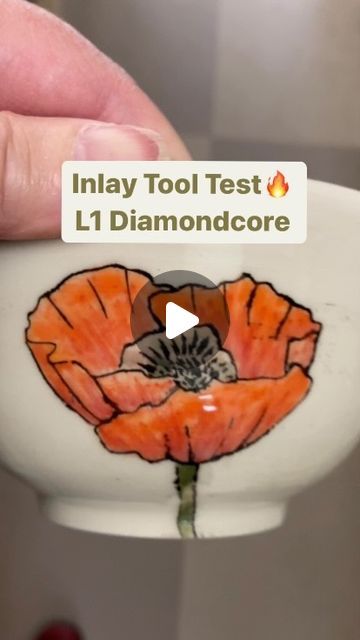 Ceramic Artist & Educator on Instagram: "Here are the final results of the poppy pod inlay experiment:

🔥 Pottery Supply House cone 6 519 clay. 
🔥 L1 Diamondcore tool with narrow tip. 
🔥 Amaco Velvet Underglazes painted on bisque. 
🔥 Mississauga Potters’ Guild transparent glaze. 

Bisque fired to 04 
Glaze fired to cone 6. 

The ceramic process has several changes. 

From greenware, the clay is left to dry until it becomes bone-dry, ready for the first firing called a bisque fire. Some shrinking occurs at this point. 

For this series, I drew on them with pencil at leatherhard, waxed and carved, inlayed black underglaze and wiped back to create outlines. 

Once bisqued, the clay changes into ceramic. The change results in moisture being removed from the clay, more shrinking occurs, and Poppy Pods, Amaco Glazes, Pottery Supplies, House Supplies, Ceramic Artists, The Change, Glaze, Carving, Pencil