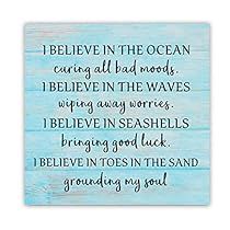 Beach Classroom, Sea Gifts, Ocean Gifts, Beach Bathroom, Family Wood Signs, Ocean Quotes, Classroom Gifts, Bedroom Gift, Beach Quotes