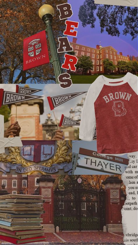 Brown University Wallpaper, Brown Ivy League, Brown University Medical School, Ivy League Acceptance Aesthetic, Brown College Aesthetic, College Dream Board, Brown University Aesthetic, Vintage College Aesthetic, University Moodboard