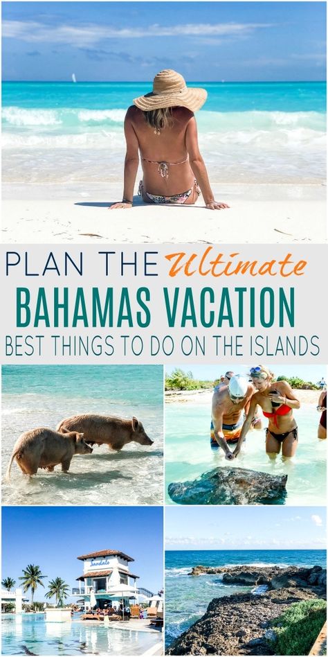 Plan the Ultimate Bahamas Vacation for a romantic getaway or family vacation! When is the best time to travel? Is it safe? A complete list of places to stay, eat and play as well as the BEST things to do in the Bahamas! #travel #wanderlust #honeymoon #family #nassau Beach Vacation Tips, Bahamas Honeymoon, Where Is Bora Bora, Best Time To Travel, Best Island Vacation, Bahamas Travel, Bahamas Vacation, Time To Travel, Romantic Vacations