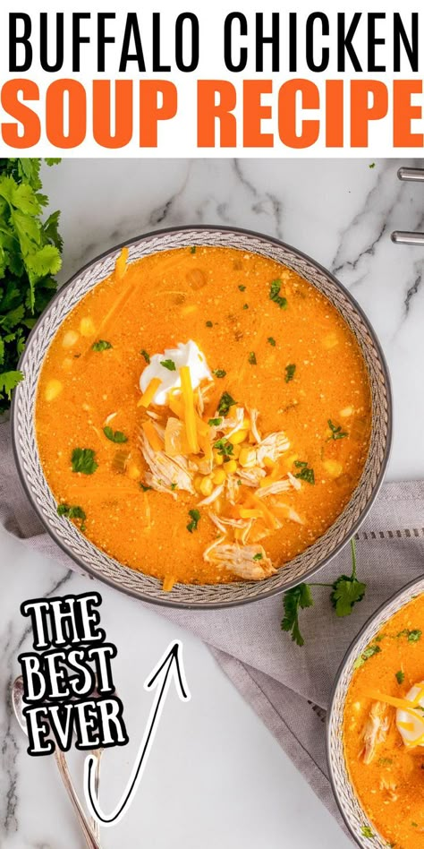 Buffalo Chicken Chilli, Chicken Wing Soup Recipe, Low Carb Buffalo Chicken, Hearty Chicken Soup, Chicken Soup Crockpot, Buffalo Chicken Soup, Low Calorie Protein, Buffalo Wing, Hearty Chicken