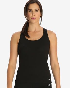 Check out Jockey 1467 Super Combed Cotton Rib Fabric Slim Fit Racerback Styled Tank Top on AJIO! Slips For Women, Black Camisole, Ribbed Fabric, Combed Cotton, Basic Tank Top, Tank Top Fashion, Slip On, Slim Fit, Tank Top