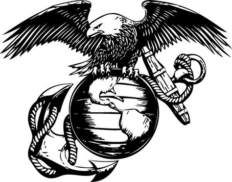 Usmc Drawings, Marine Corps Tattoos For Men, Eagle Globe And Anchor Tattoo, Ega Tattoo, Traditional Tattoos American, Usmc Tattoo Sleeve, Usmc Tattoos, Moto Tattoo, Marine Tattoos