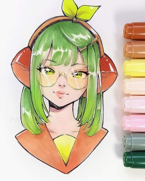 Asia Ladowska, Copic Marker Drawings, Copic Drawings, Markers Art, Copic Marker Art, Copic Art, Pokemon Drawings, Art Drawings Sketches Creative, Anime Canvas