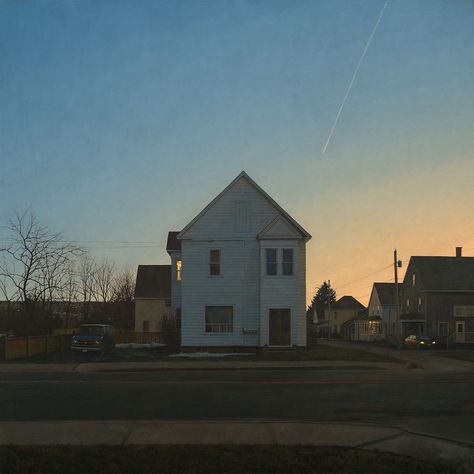 Linden Frederick, Midwest Emo, Small Town America, Realistic Art, Urban Landscape, Art Oil, House Painting, Small Town, Landscape Painting