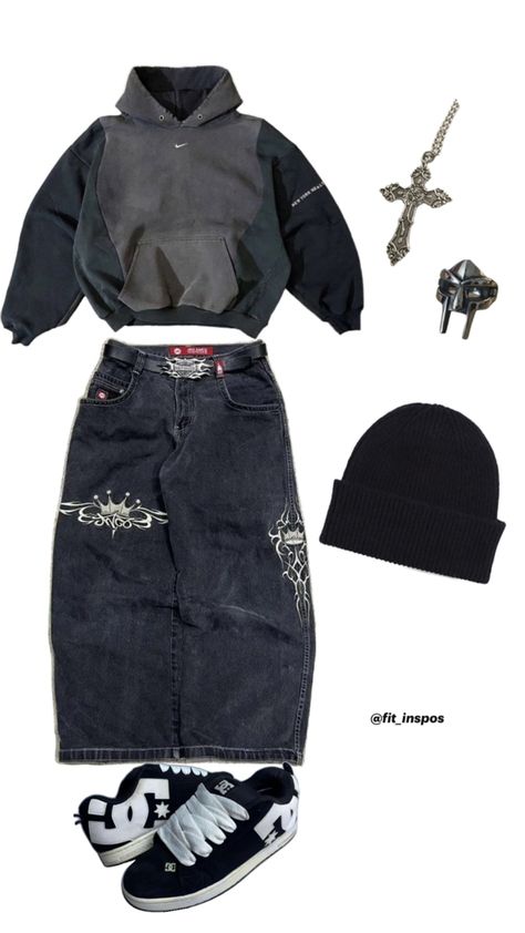 #jnco#nikevintage#dc#mfdoom#cross Baggy Outfit Ideas, Street Style Outfits Casual, Diy Vetement, Shoes Outfit Fashion, Outfit Inspo Casual, Guys Clothing Styles, Swaggy Outfits, Streetwear Men Outfits, Dc Shoes