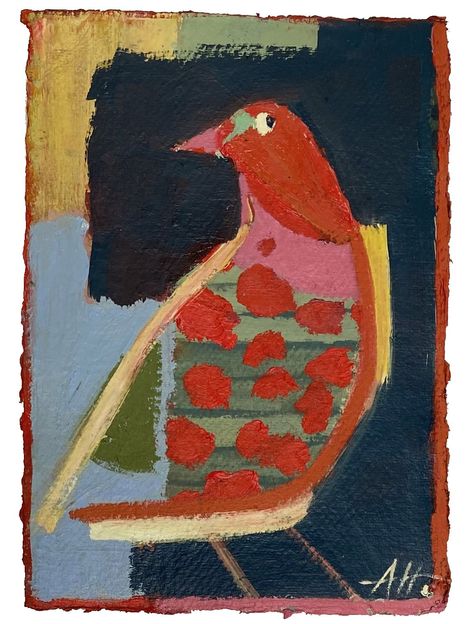 Painting Animals Acrylic, Animal Painting Ideas, Bird Collage Art, Anna Hymas, Bird Art Painting, Paintings Of Birds, Abstract Animal Art, Bird Paintings, Whimsical Paintings