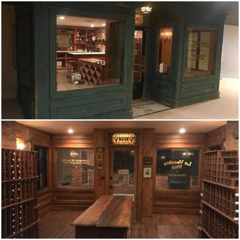 Basement Pub Ideas Interior Design, Church Basement Makeover, Pub Basement Ideas, Speak Easy Basement Ideas, Pub Style Basement, Speakeasy Ideas, Basement Speakeasy, Basement Pub, Basement Addition