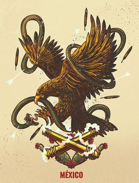 Mexico Coat Of Arms Tattoo, Aztec Eagle Tattoo, Aztec Eagle, Mexico Tattoo, Mexico Wallpaper, Aztec Artwork, Mexican Eagle, Mexican Tattoo, Background Layout