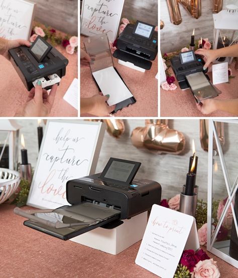 How to set up and use the Canon Selphy printer, it's so easy! Phone Photo Printer, Phone Picture Printer, Diy Photo Booth With Printer, Photo Booth Printer, Favor Station, Picture Printer, Canon Selphy, Canon Sticker Printer, Diy Wedding Photo Booth