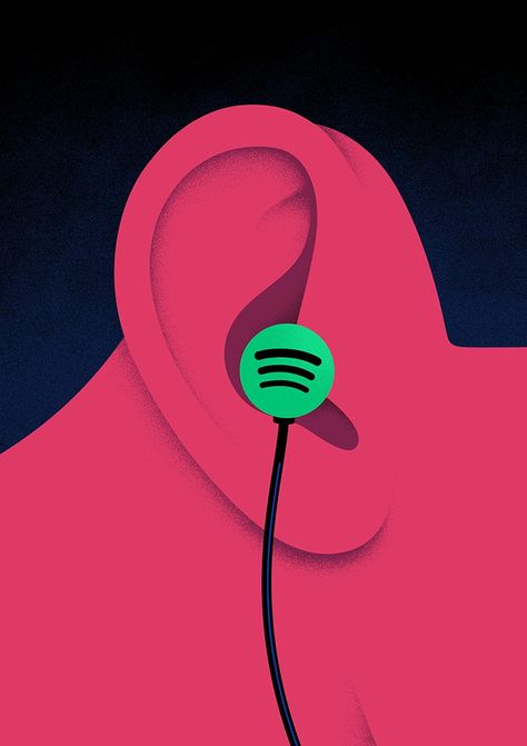 Music Id, Thomas Danthony, Spotify Design, Music Illustration, Flat Illustration, Design Museum, Editorial Illustration, Graphic Design Posters, Shirt Ideas