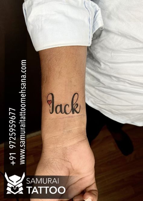 Jack name tattoo |jack tattoo |Jack name design Jack Tattoo Name, Jack Name, Name Tattoo On Hand, Jack Tattoo, Tattoo For Baby Girl, Name Tattoos On Wrist, Baby Name Tattoos, Small Tattoos With Meaning, Aries Tattoo