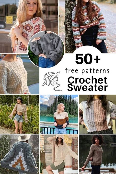 Check out these free crochet sweater patterns. From cardigans, to pullovers, these designs will keep you warm and fashionable for the fall season. Fall Cardigan Crochet Pattern Free, Fall Crochet Clothes Patterns, Crochet For Fall Free Patterns, Crochet Fall Sweater Pattern Free, Fall Crochet Cardigan, Free Crochet Sweater Patterns For Women, Free Fall Crochet Patterns, Oversize Sweater Crochet Pattern, Crochet Fall Sweater