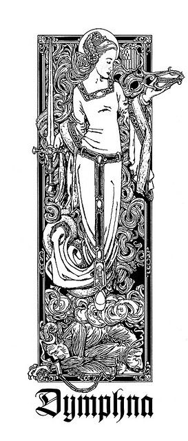 S. Dymphna by Matthew Alderman Studios, via Flickr I really like the idea of getting a tattoo of Saint Dymphna (my saint) St Dymphna Tattoo, Saint Dymphna Tattoo, Saint Dymphna, St Dymphna, Celtic Druids, University Of Notre Dame, Religious Images, Saint Mary, Jesus Art