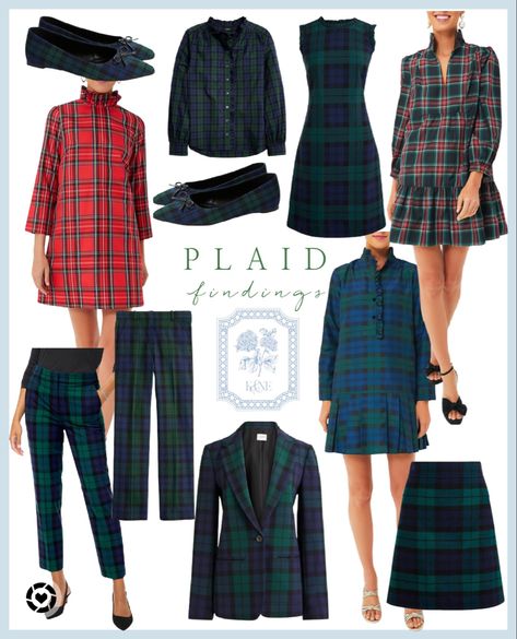 Tartan Blazer Outfit, Tartan Holiday Outfit, Christmas Plaid Dress Women, Christmas Party Dress Tartan, Plaid Holiday Skirt, Plaid Mini Skirt Outfit, Jcrew Tartan Plaid Outfits, Black Holiday Dress, Plaid Jumper