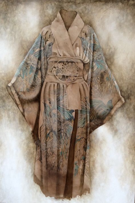 Brown Kimono, Art Connection, Affordable Artwork, Acrylic Gouache, Modern Artists, Fashion Inspiration Design, Japanese Outfits, The Glory, Affordable Art